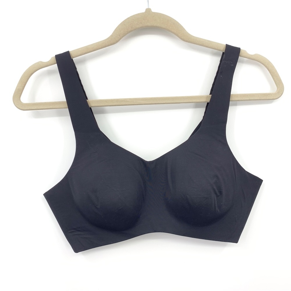 Knix Women Size 2 Medium 36 B C Bra Wireless Black Smoothing Adjustable Hook